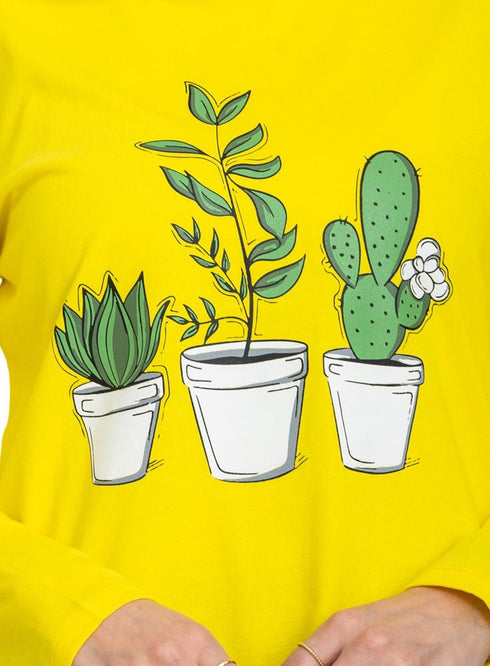 Lemon Printed Long - Sleeve Design 9 - Khotwh